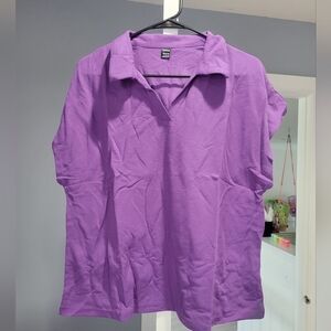 Women polo shirt, purple